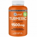 큐놀 강황 1500 mg 180 정 Qunol Turmeric 1500 mg Enhanced with Ginger 100mg 180 Caps 